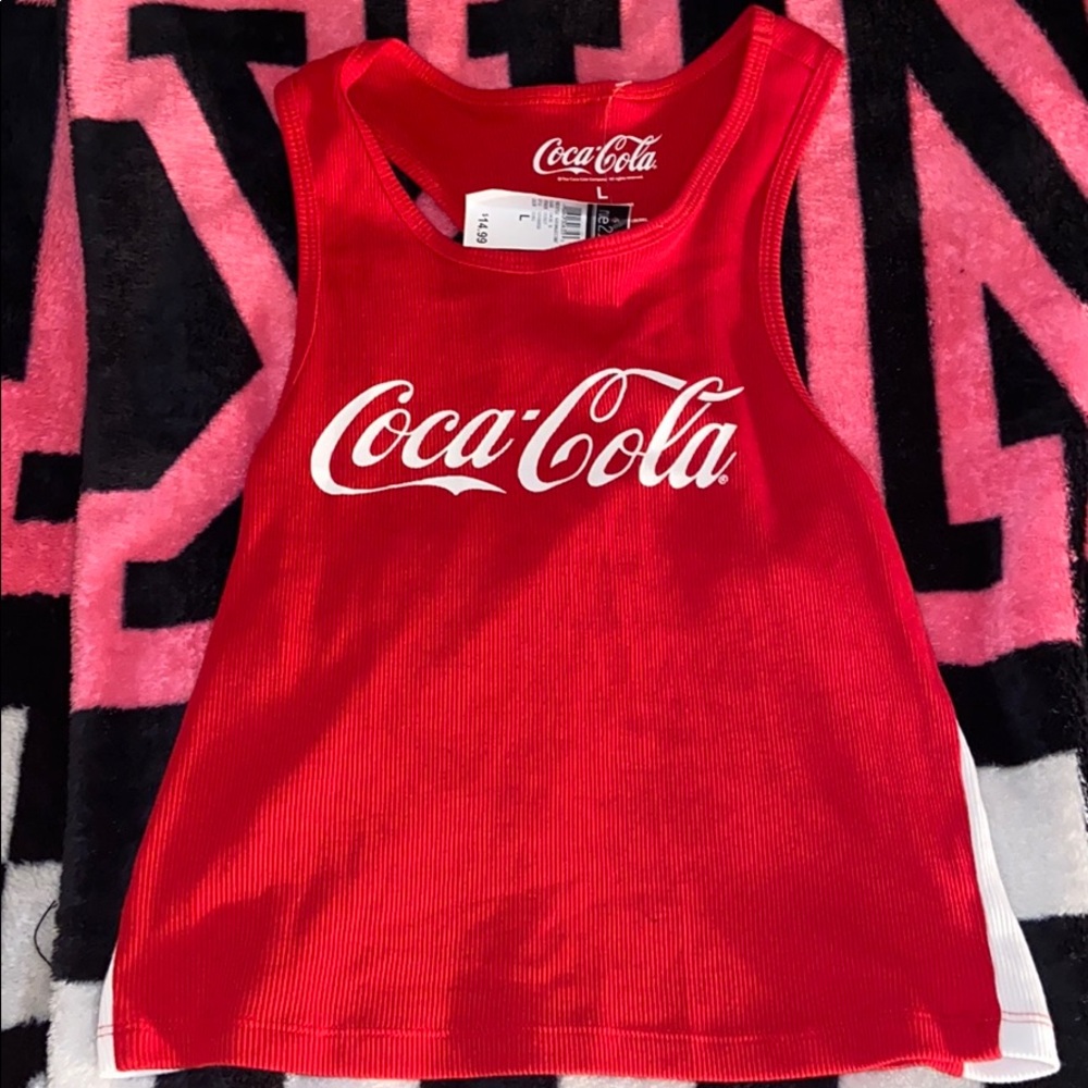 red and white coca-cola shirt